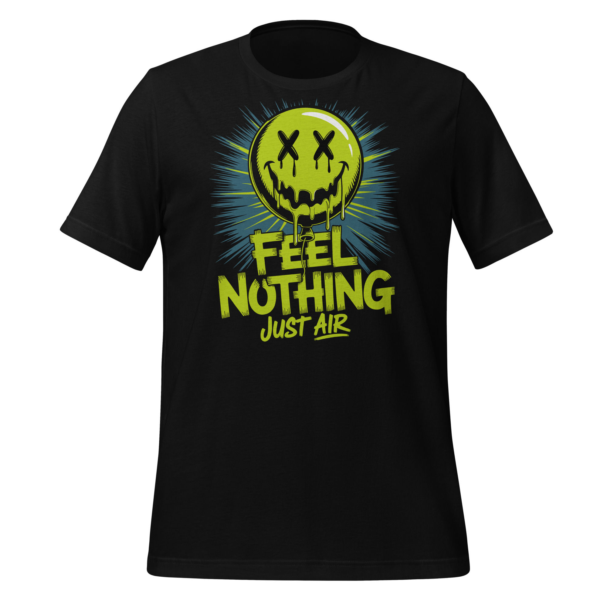 Buy online Feel Nothing Just Air Edgy Emoji Unisex T-Shirt. Bold style meets comfort—perfect for effortless streetwear looks!