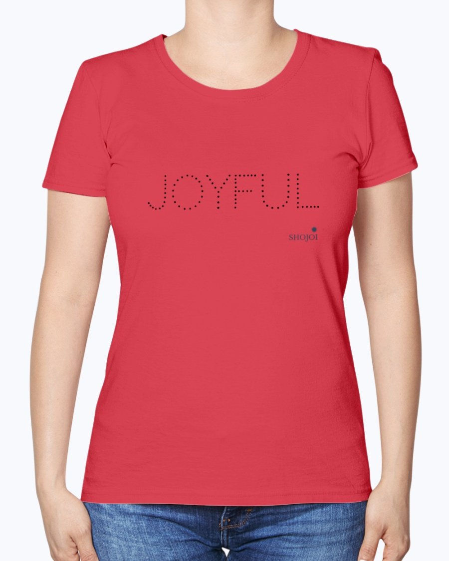 Thumbnail: Shop the latest Joyful Ladies Scoopneck Short Sleeve T-Shirt available in a variety of colors and sizes. Purchase online!