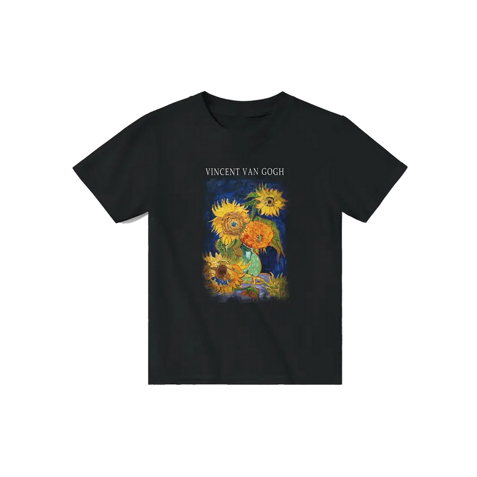 Thumbnail: Shop Vincent Van Gogh Five Sunflowers 1888 Artwork T-Shirt on Sale Online! Stylish, comfortable, and ideal for any art lover!