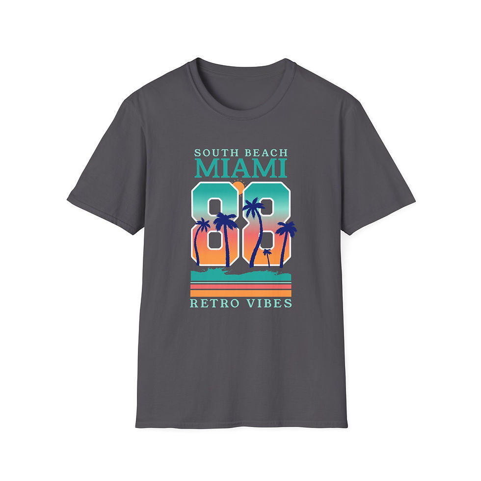 Thumbnail: South Beach Miami 88 Retro Vibes T-Shirt—classic comfort meets retro style. Stand out with this ultra-cool Miami-inspired tee
