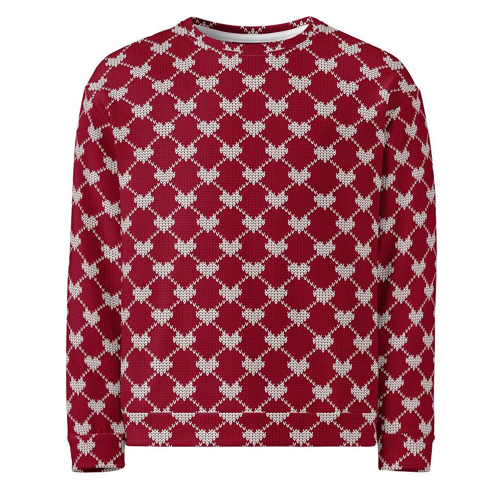 Buy online Cozy Christmas Knitted Pattern Sweatshirt for Holiday Wear. Perfect for festive gatherings and winter comfort!