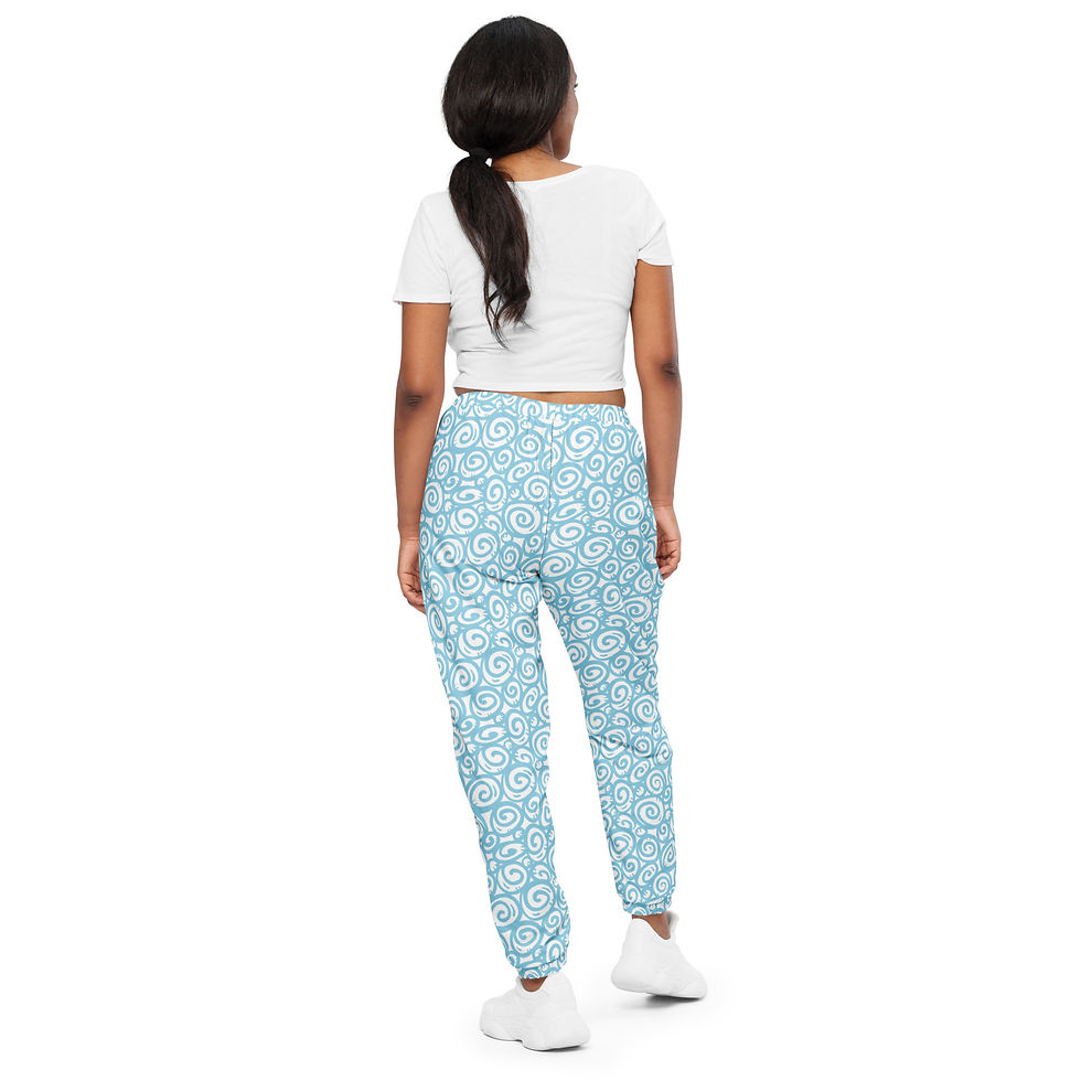 Thumbnail: Buy Minimalist Monochrome Geometric Unisex Track Pants. Perfect for all, these pants blend sleek style and all-day comfort.