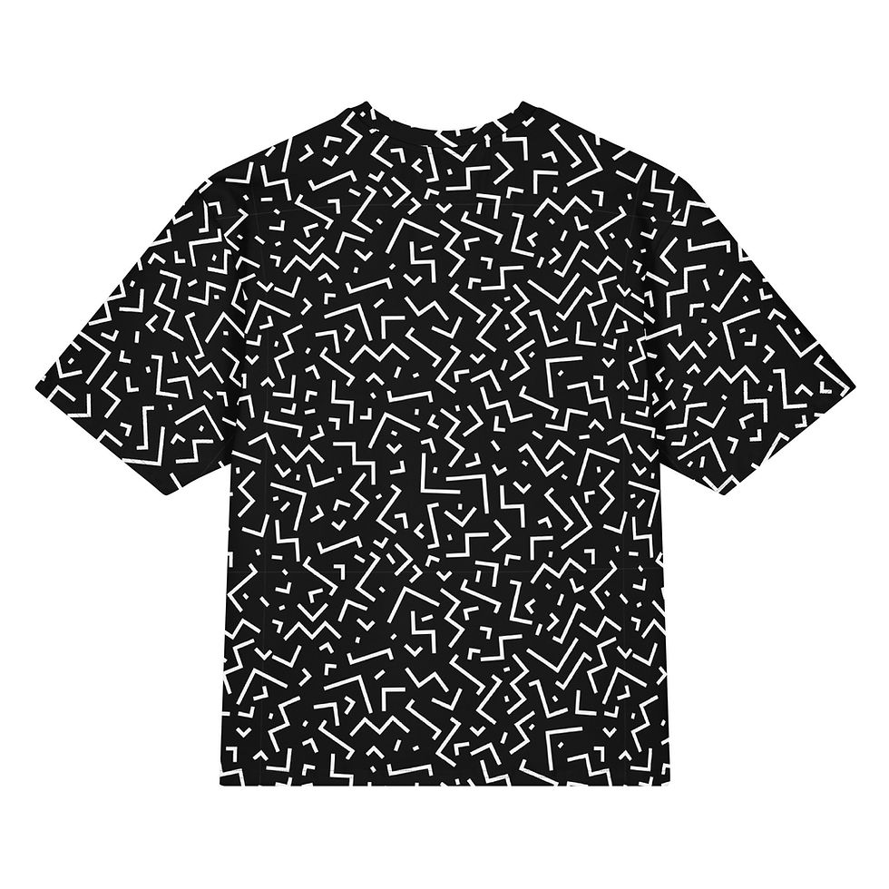 Thumbnail: Buy online best Mosaic Memphis Fashion Oversized Cotton T-Shirt—ultimate comfort meets style. Shop this trendy must-have now!