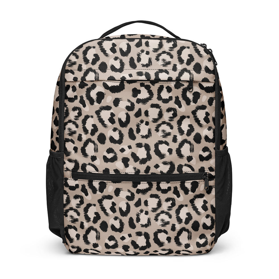 Versatile Leopard Print Utility Backpack for Everyday Use stylish functional perfect for work school or weekend adventures!
