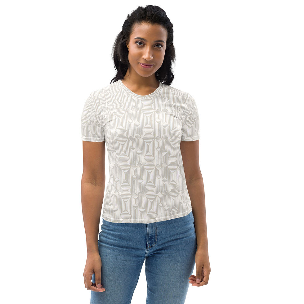 Thumbnail: Buy online Minimalist Aesthetic Contemporary Women's T-Shirt. Chic, versatile, and perfect for contemporary wardrobes.