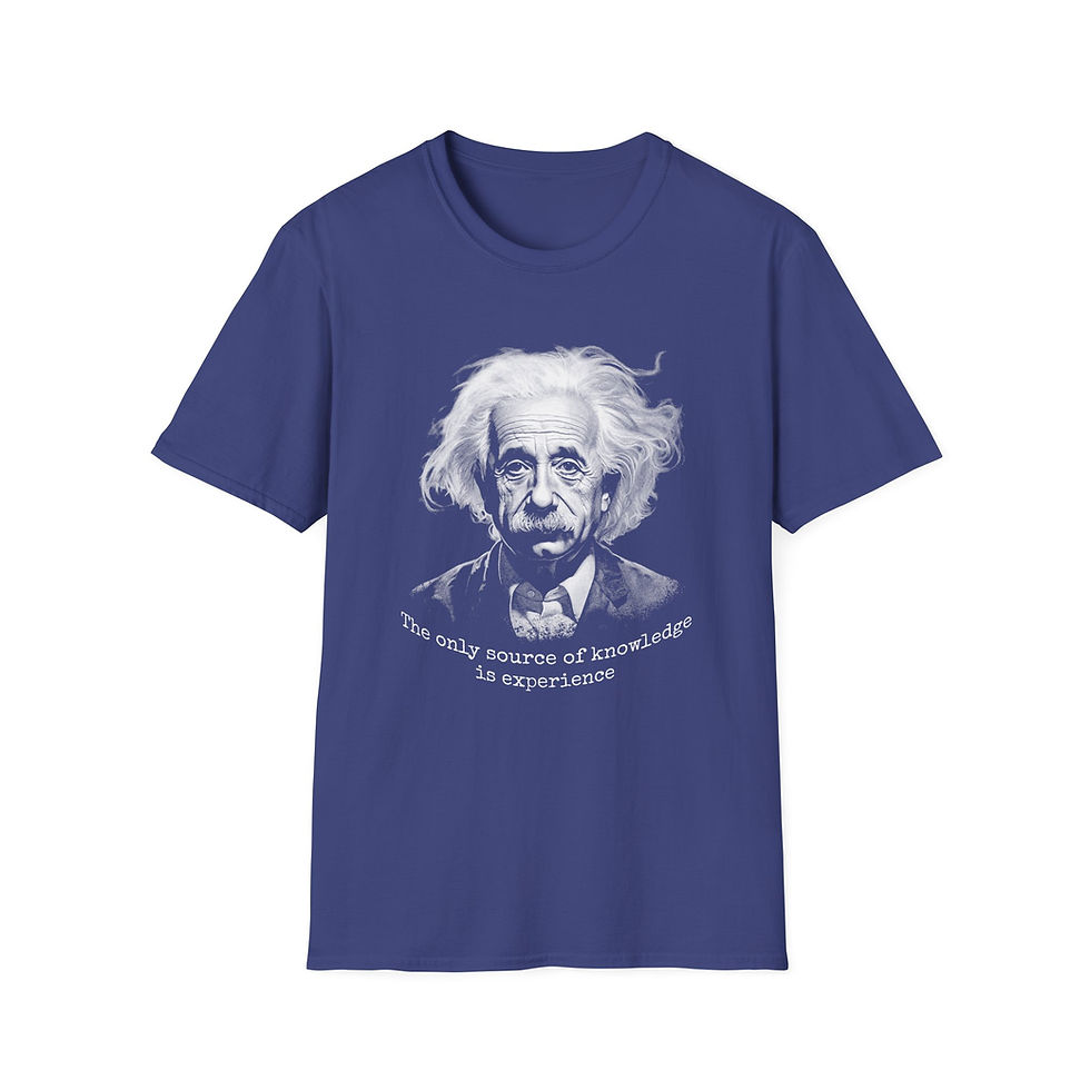 Thumbnail: Shop Albert Einstein Quote Unisex Softstyle T-Shirt on sale online! Purchase Albert Einstein Quote Unisex Softstyle Tee Shirt