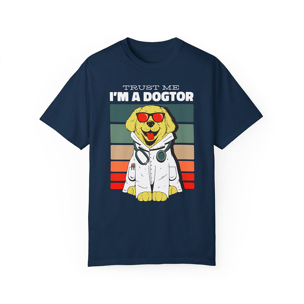 Thumbnail: Funny Dog Doctor T-Shirt | Trust Me I'm A Dogtor. Show your fun side with the Trust Me I’m A Dogtor T-Shirt. Order now online