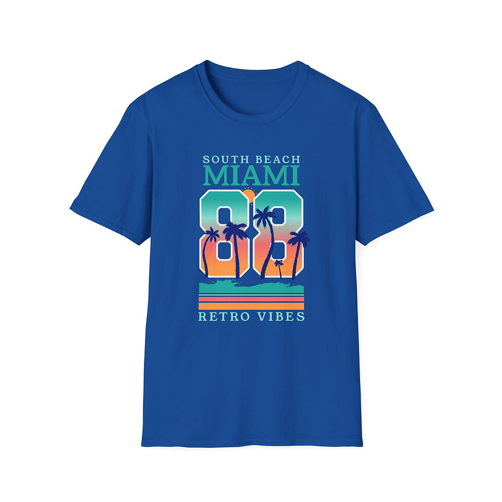 Thumbnail: South Beach Miami 88 Retro Vibes T-Shirt—classic comfort meets retro style. Stand out with this ultra-cool Miami-inspired tee