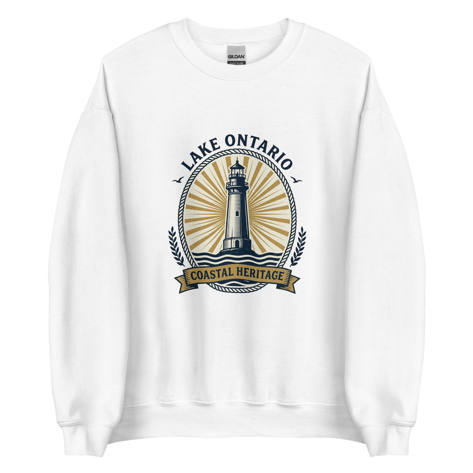 Lake Ontario Coastal Heritage Lighthouse Sweatshirt for a warm, timeless layer inspired by iconic waterfront landmarks.