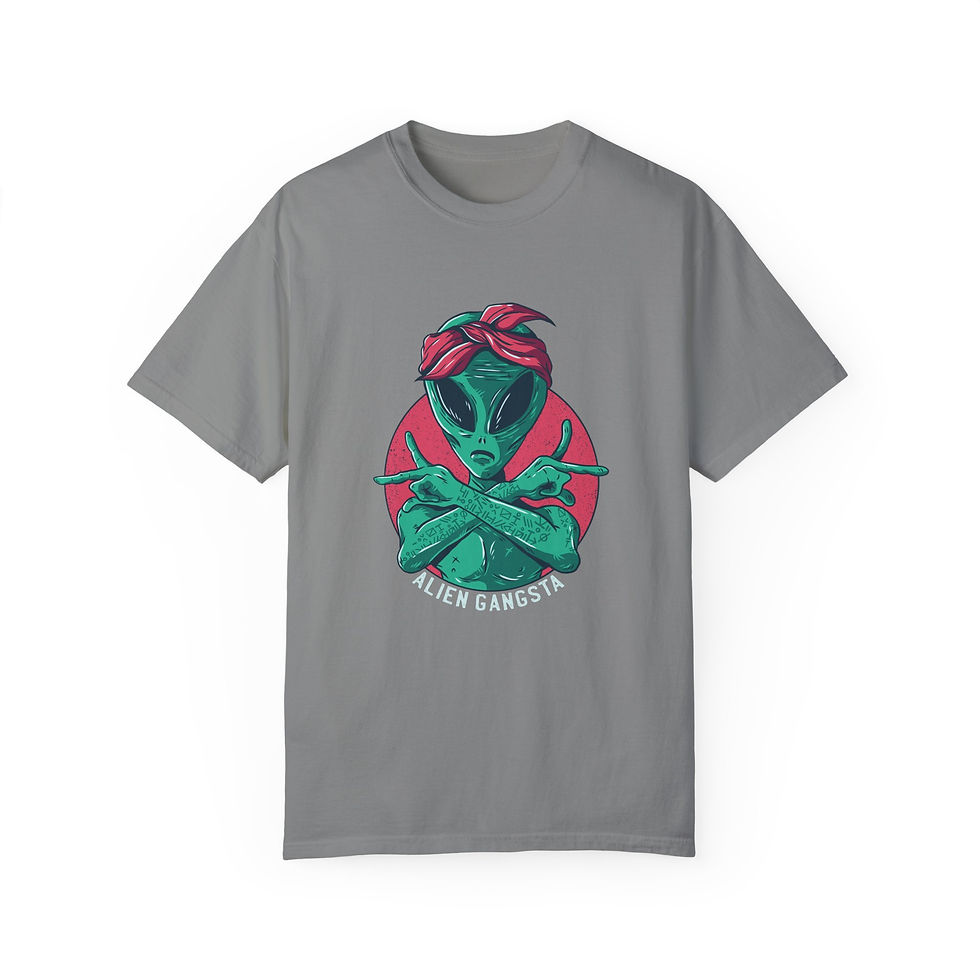 Thumbnail: Alien Gangsta Graphic T-Shirt: Buy Yours Online! Express your unique style with our Alien Gangsta T-shirts. Buy Yours Online!