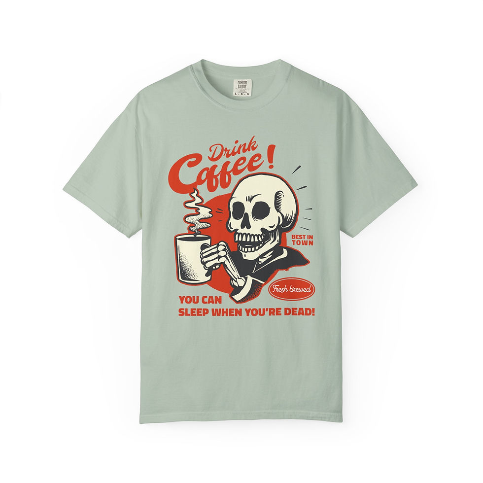 Thumbnail: Vintage Coffee Funny Quote Typography T-Shirt. Shop Vintage Coffee Funny Quote Typography T-Shirt.