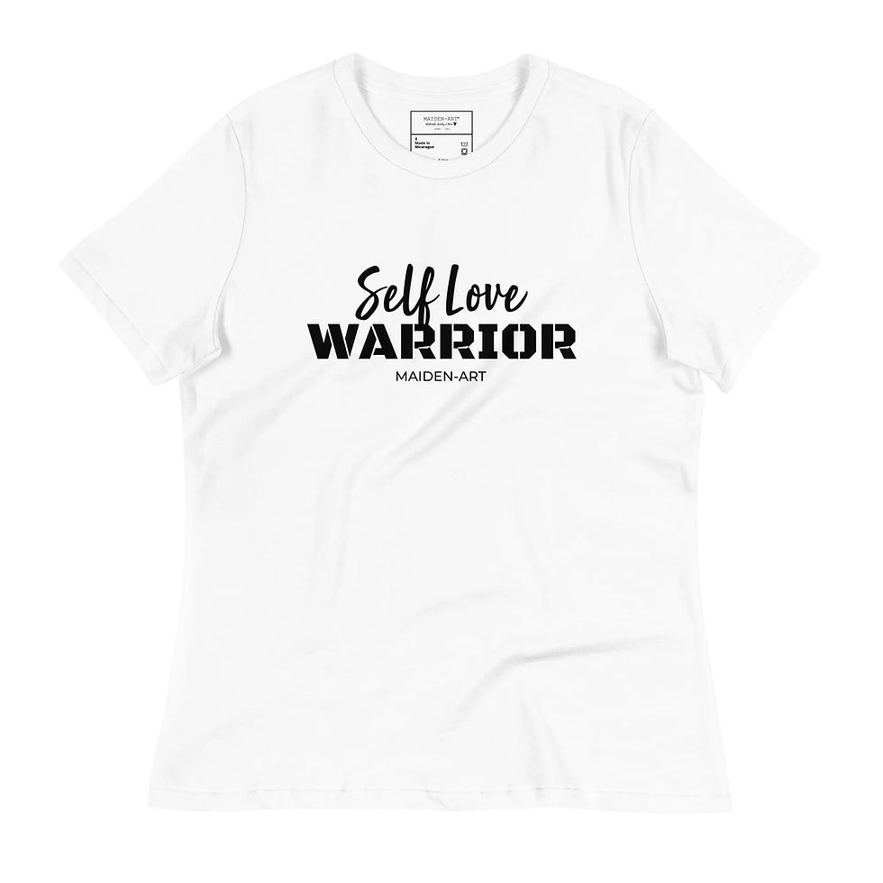 Thumbnail: Shop the perfect Women's Relaxed T-Shirt featuring the empowering message Self Love Warrior. Stay comfortable and confident.