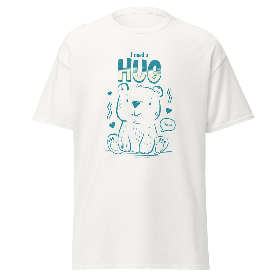 Buy Cute Polar Bear Hug Graphic T-Shirt! Perfect for animal lovers seeking style and comfort. Shop this adorable tee today!