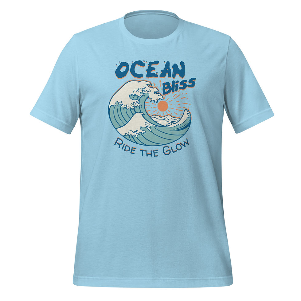 Thumbnail: Buy Ocean Bliss Summer Typography Graphic T-Shirt. Bright, bold, and trendy for all your adventures this season!