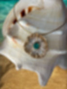 Underwater K1063 MG gold brass necklace close view