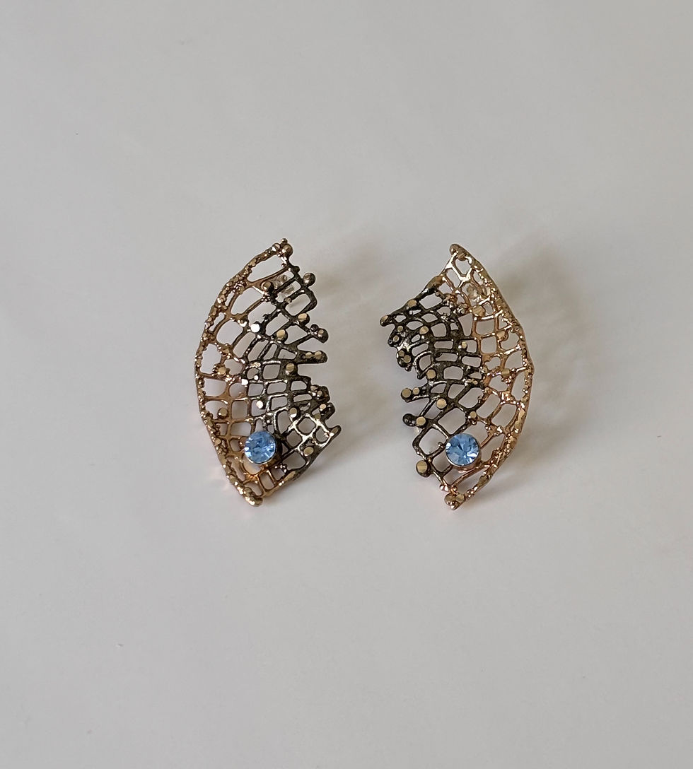 statement blue earrings cyprus