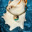 Thumbnail: Underwater Kpetalitexxl handmade brass necklace with crystals close view