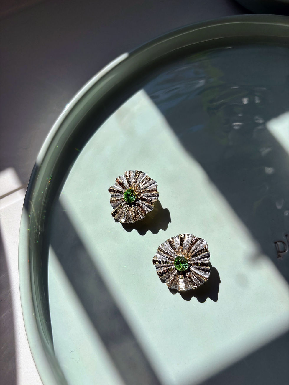 Thumbnail: statement green earrings cyprus