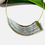 Thumbnail: Desert K68 Geode necklace silver brass with peridote crystals close view