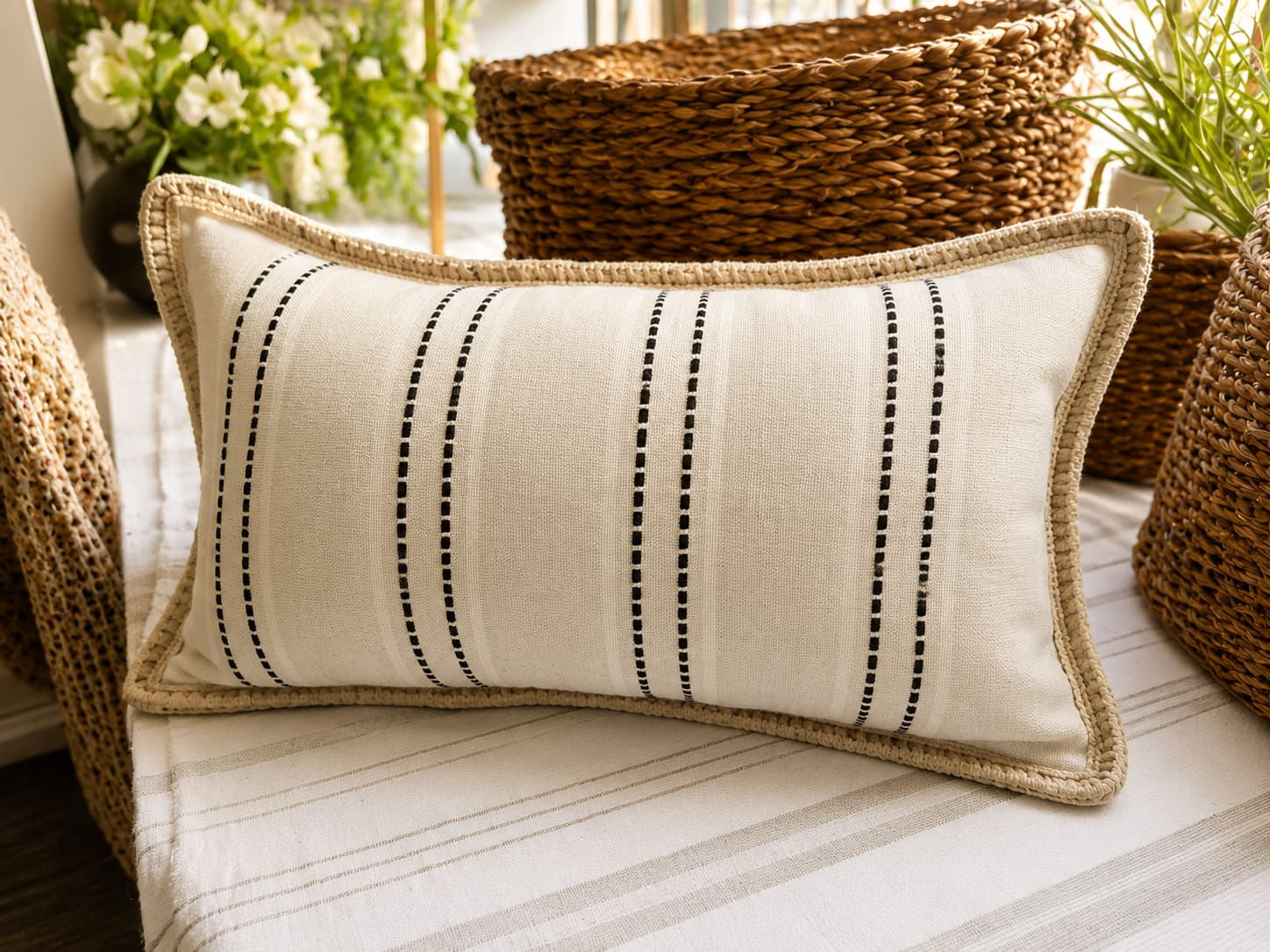 30 x 50 linen cushion