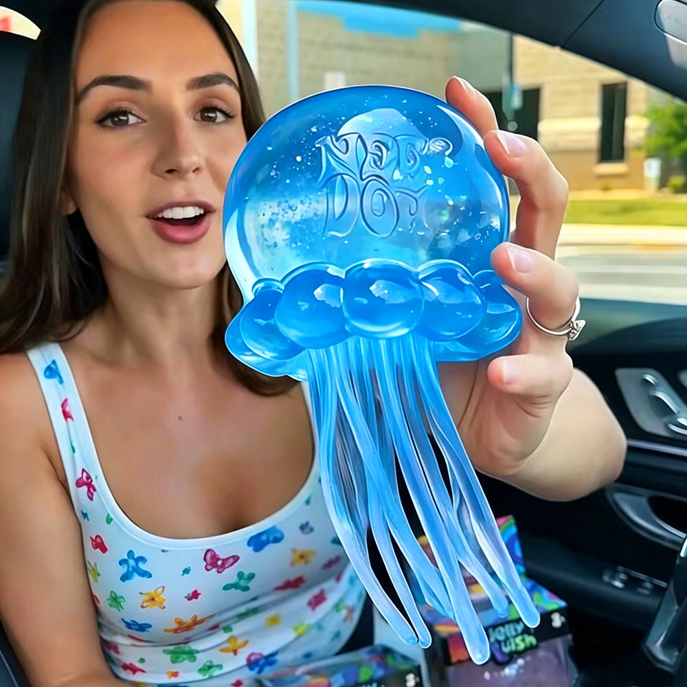 Squishies Jellyfish Square Squish Toy Fidget Toy, Água Sensorial Soft Jelly Sque