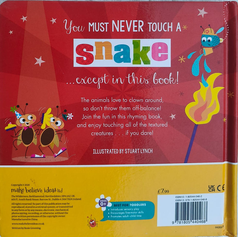 Thumbnail: Never Touch Snake - Touch & Feel Board Book