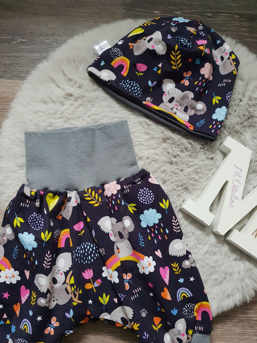 Miniaturbild: Pumphose lang mit passender Beanie / Koalas