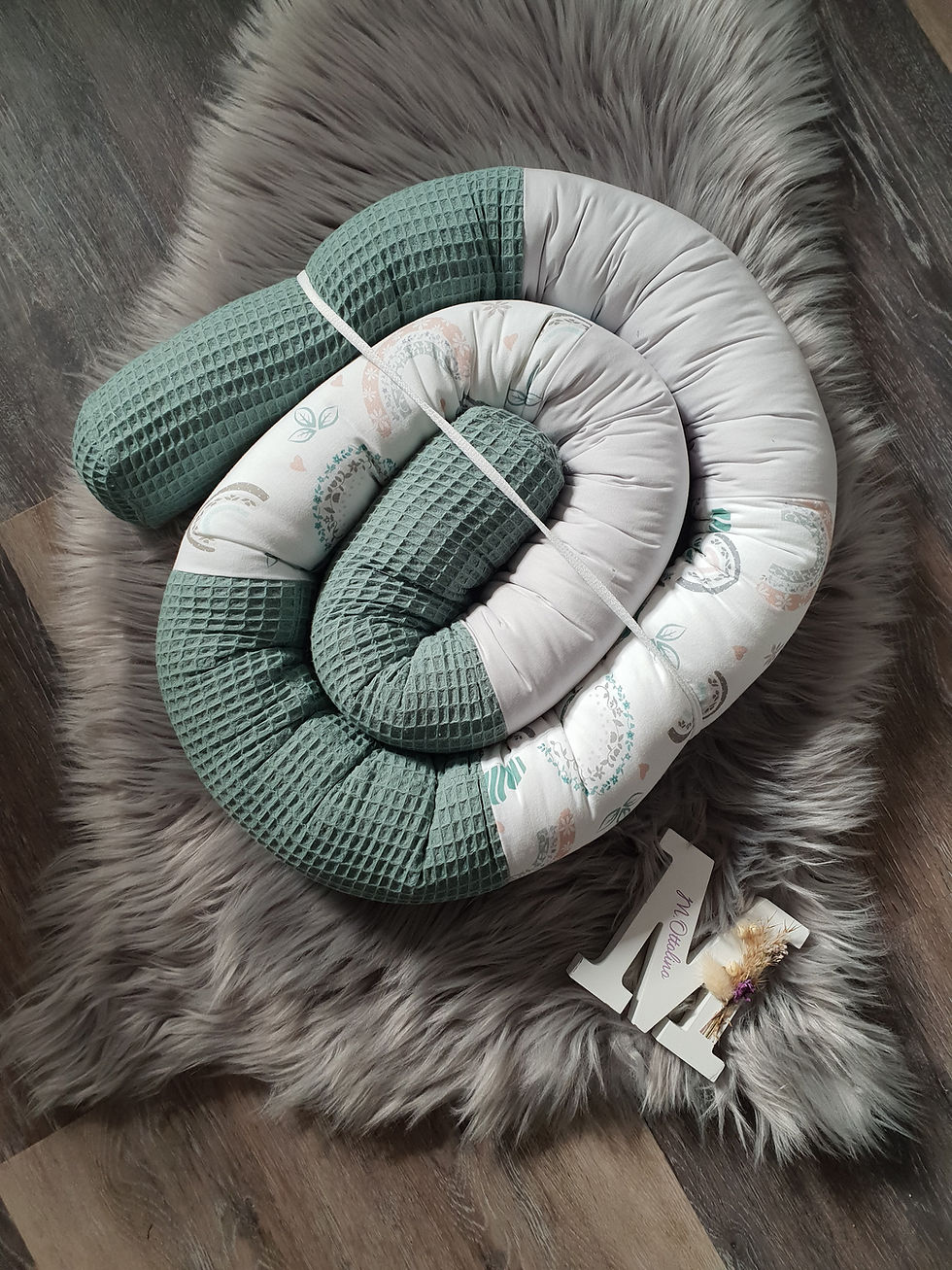 Bettschlange - Regenbogen mint