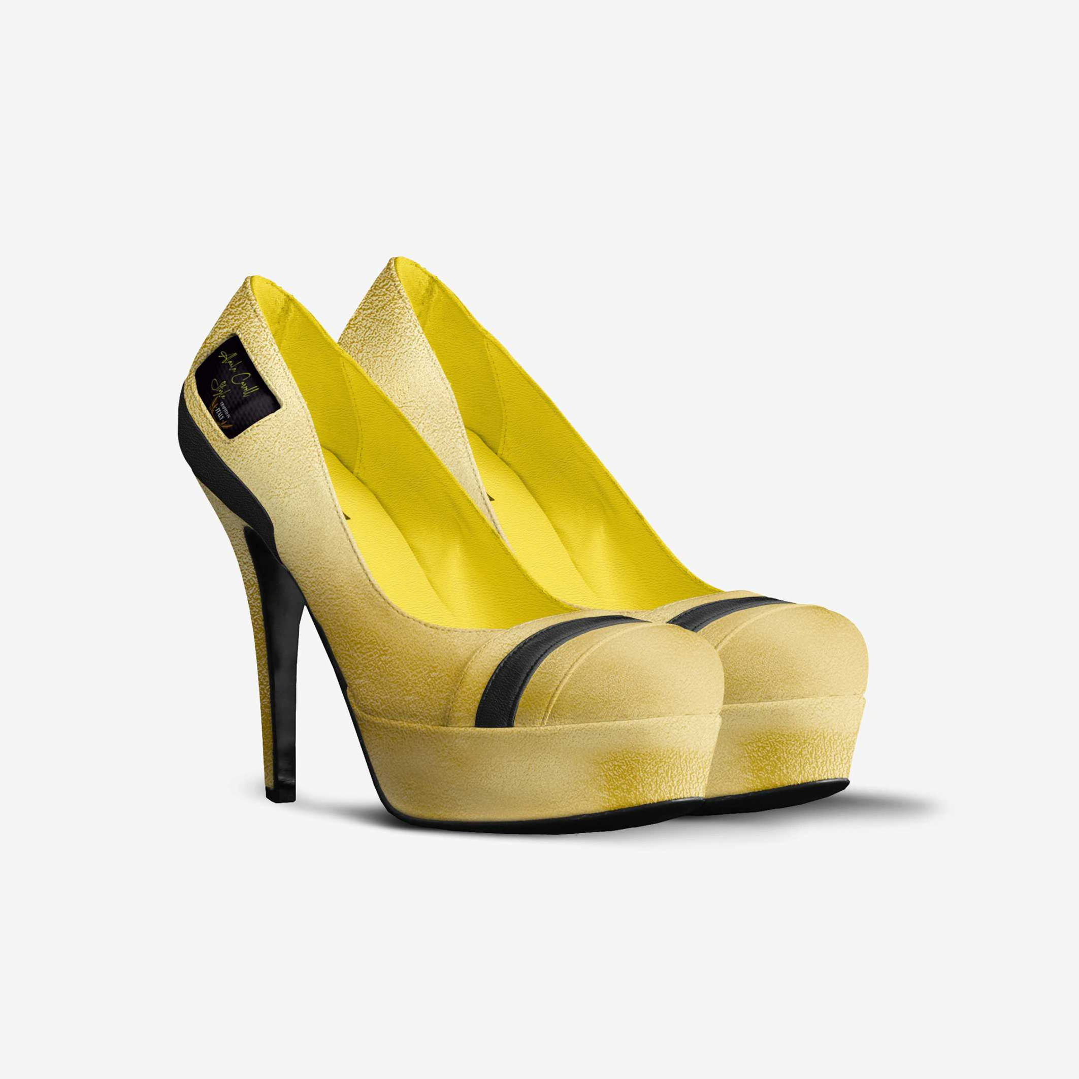 Luxury Striped Platform Pump