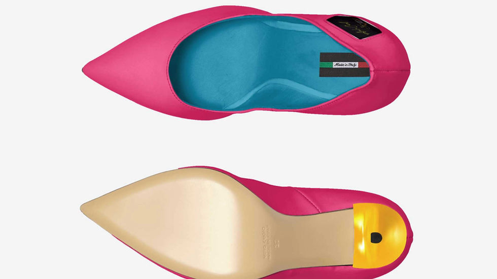 Thumbnail: Pink & Yellow Full Cut High Heel