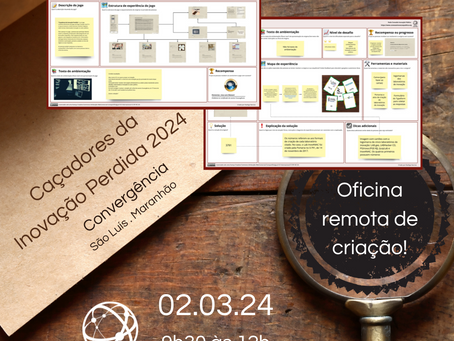 Participe da oficina de criação colaborativa do jogo "Caçadores da Inovação Perdida" para o evento Convergência!