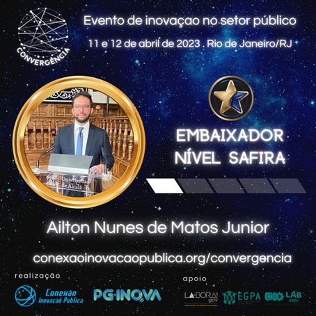 Ailton Nunes de Matos Junior é Embaixador nível Safira do evento Convergência!