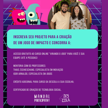 Inscreva sua equipe no "Virando o Jogo" até o dia 12/02