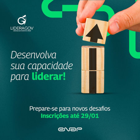 Inscrições abertas para a 3ª turma do Programa LideraGov de Desenvolvimento de Líderes