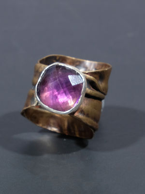 Amethyst Arm Cuff and Ring