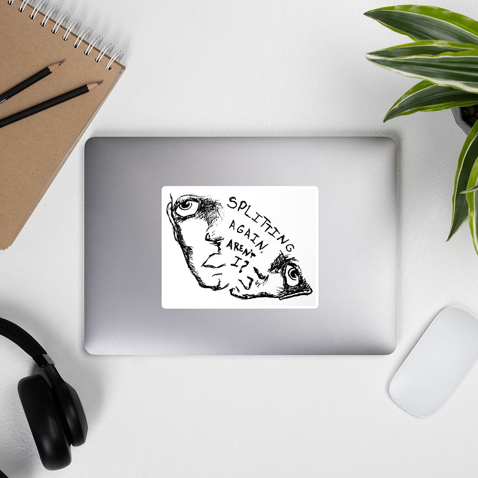 Thumbnail: "SplittingAgain" Die-cut Stickers