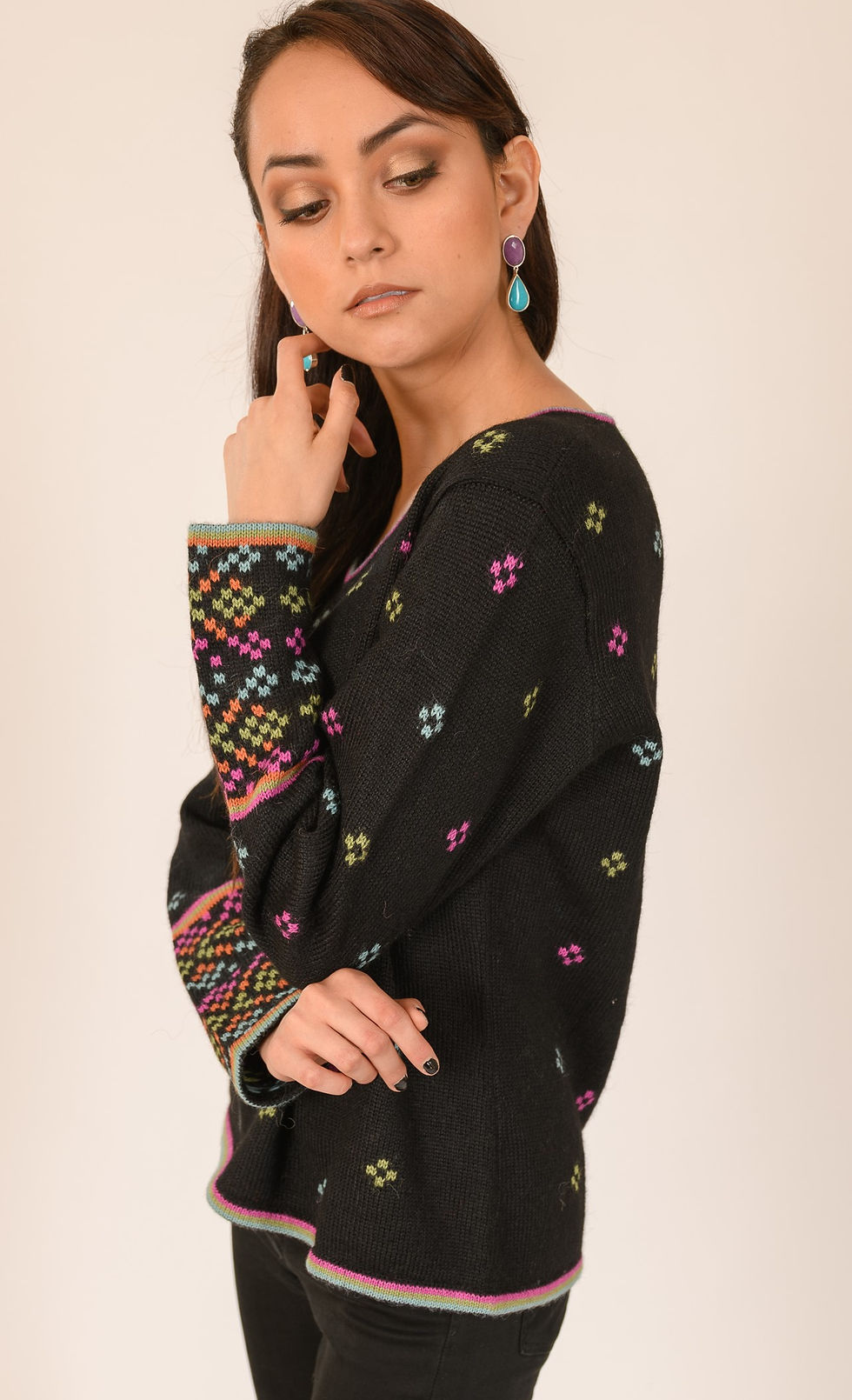 Miniatura: SWT-1482  All alpaca Arapa Pullover