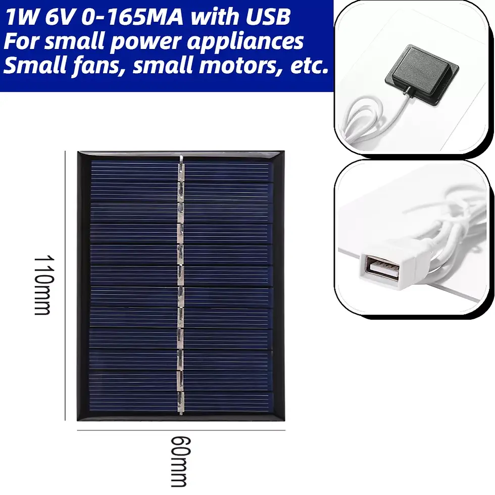 Thumbnail: USB Solar Charger Panel 5V 2W 400mA Portable Solar Panel Output USB Outdoor