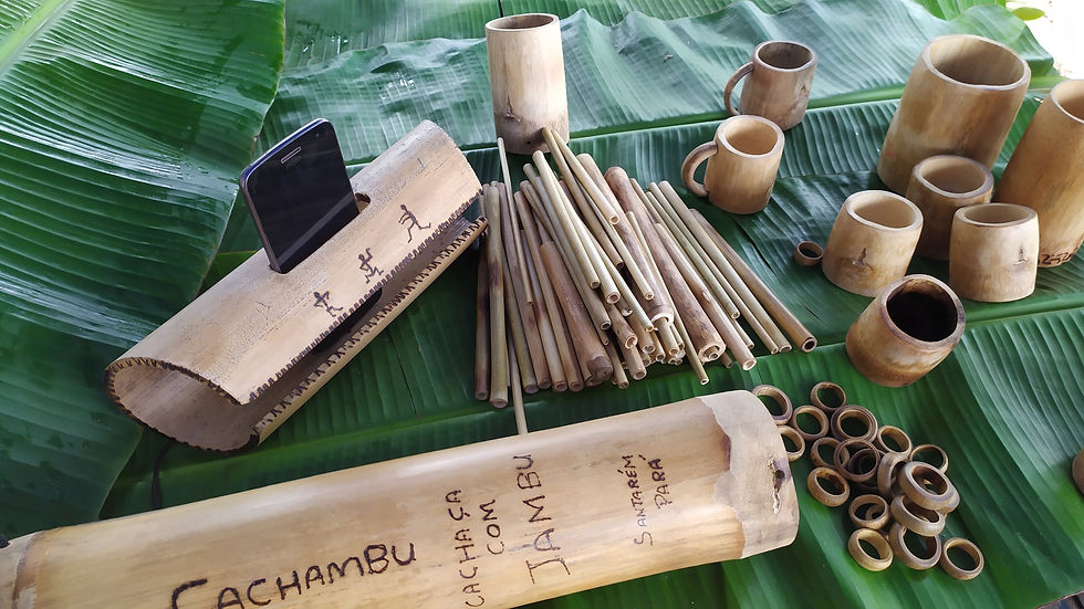 Oficina de arte com bambu