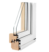serramento in legno con rivestimento in alluminio modello base