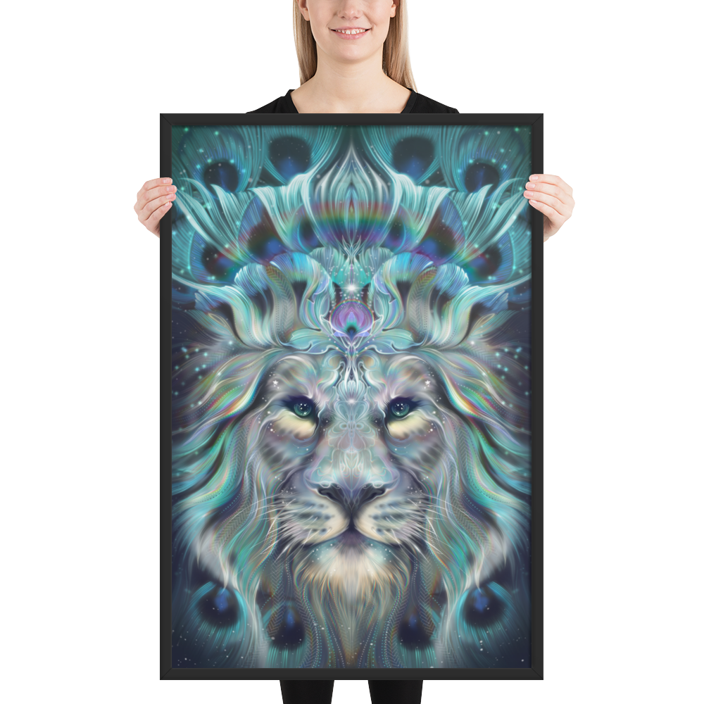 Stargazer | Framed poster | Visionary Animal Art by Andrea Dawn