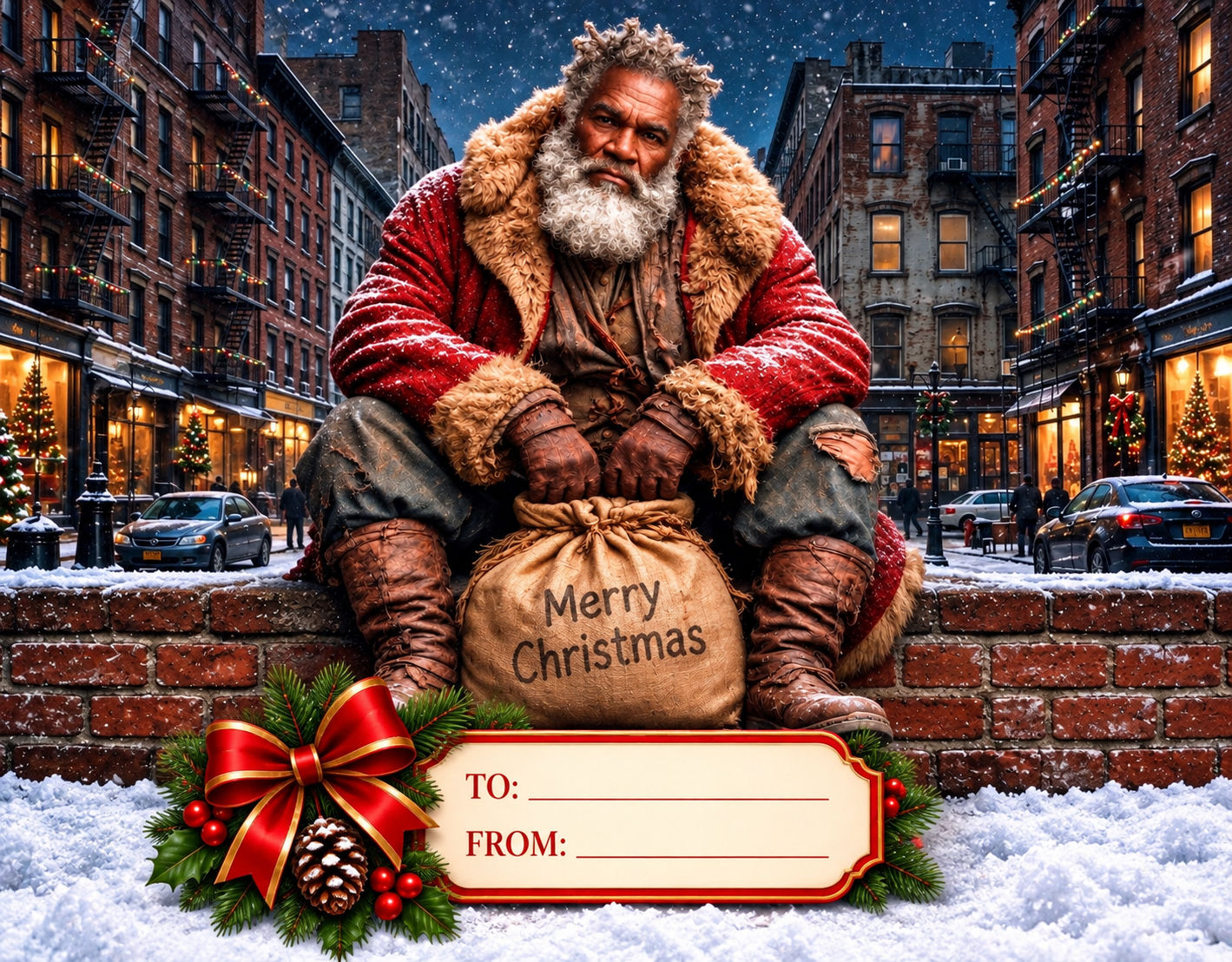To & From Black Christmas Stickers · 60 Stickers