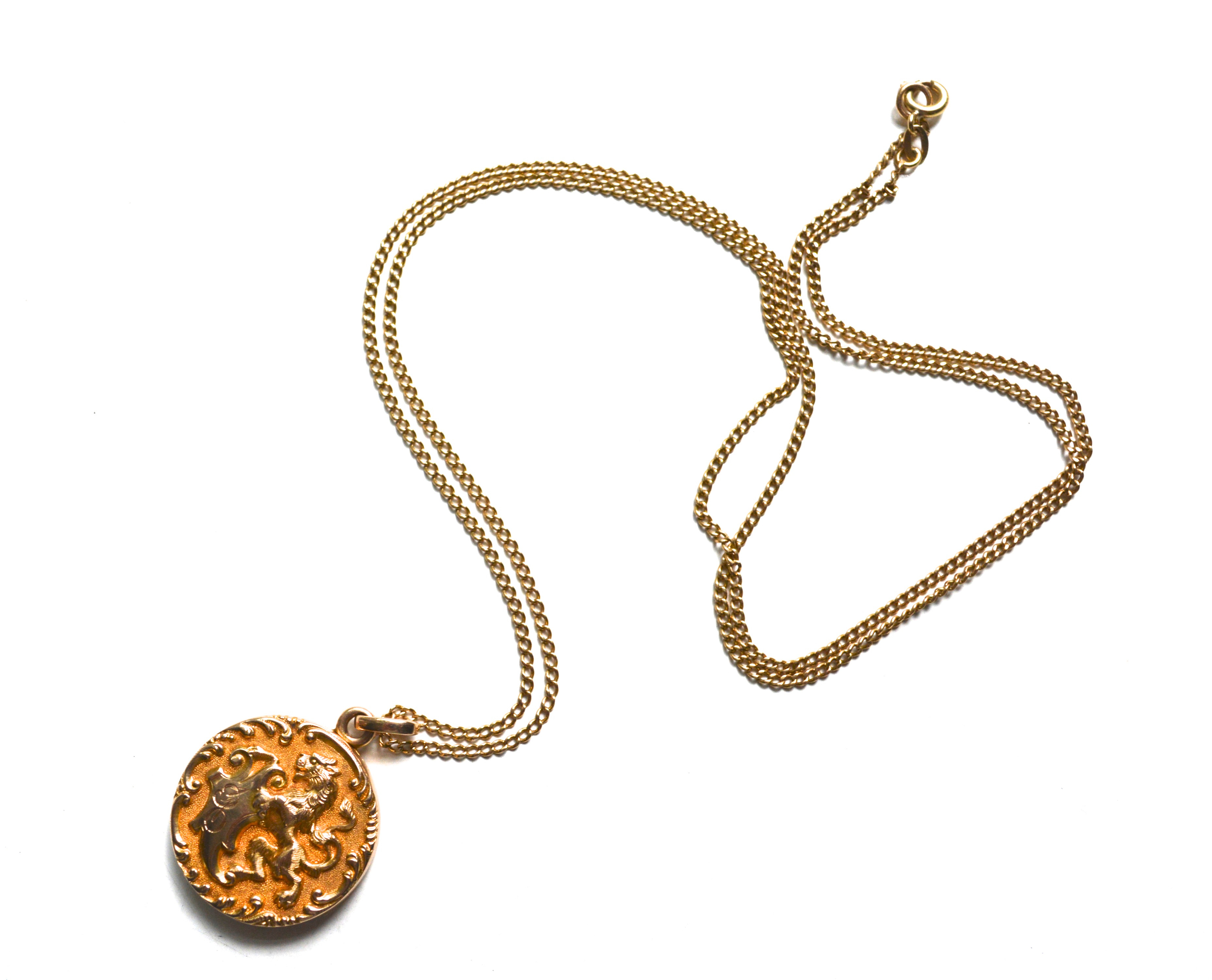 14k Edwardian Locket Necklace