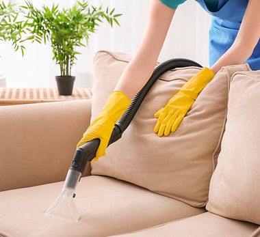 Vacuuming Sofa Fabric