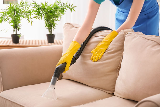Vacuuming Sofa Fabric