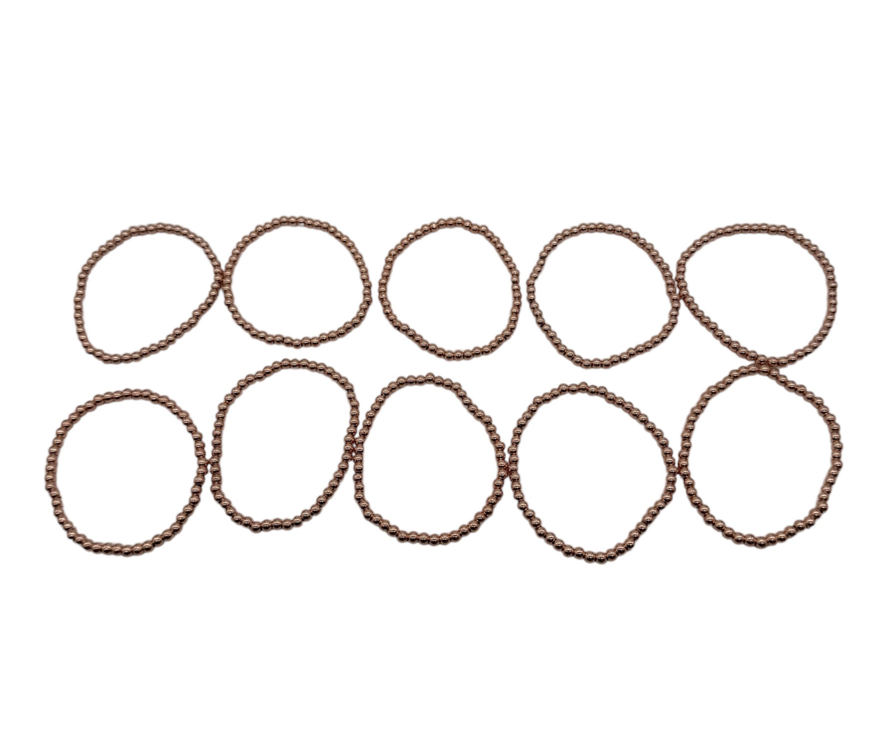 Rose Gold Plated Bracelets - Set of 10