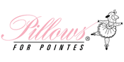 Pink Pillows for Pointes logo with dancing lamb