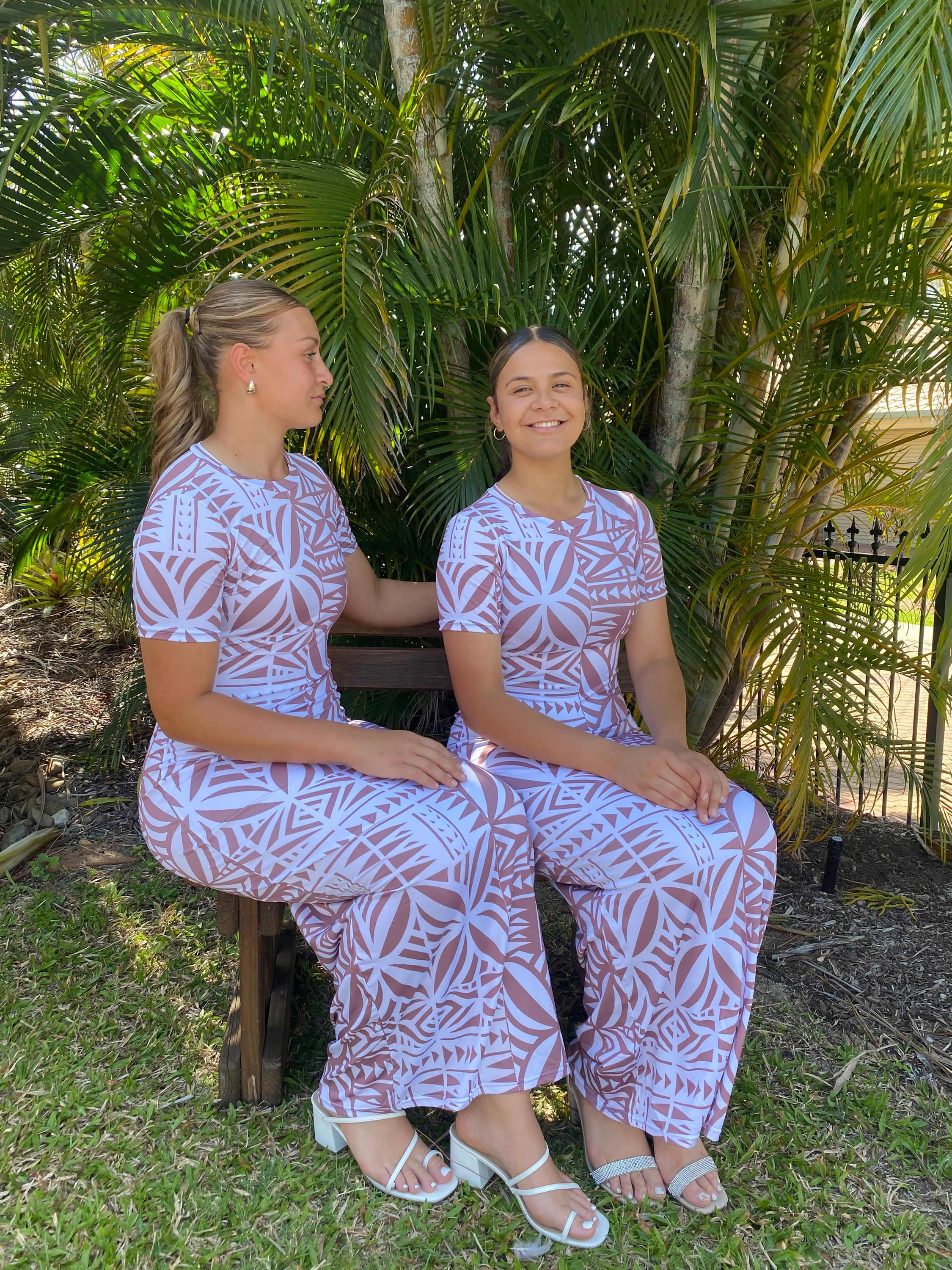 Aroha Body-Con Dress - Nude Brown