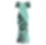 Mena Mermaid Dress - Turquoise & Black