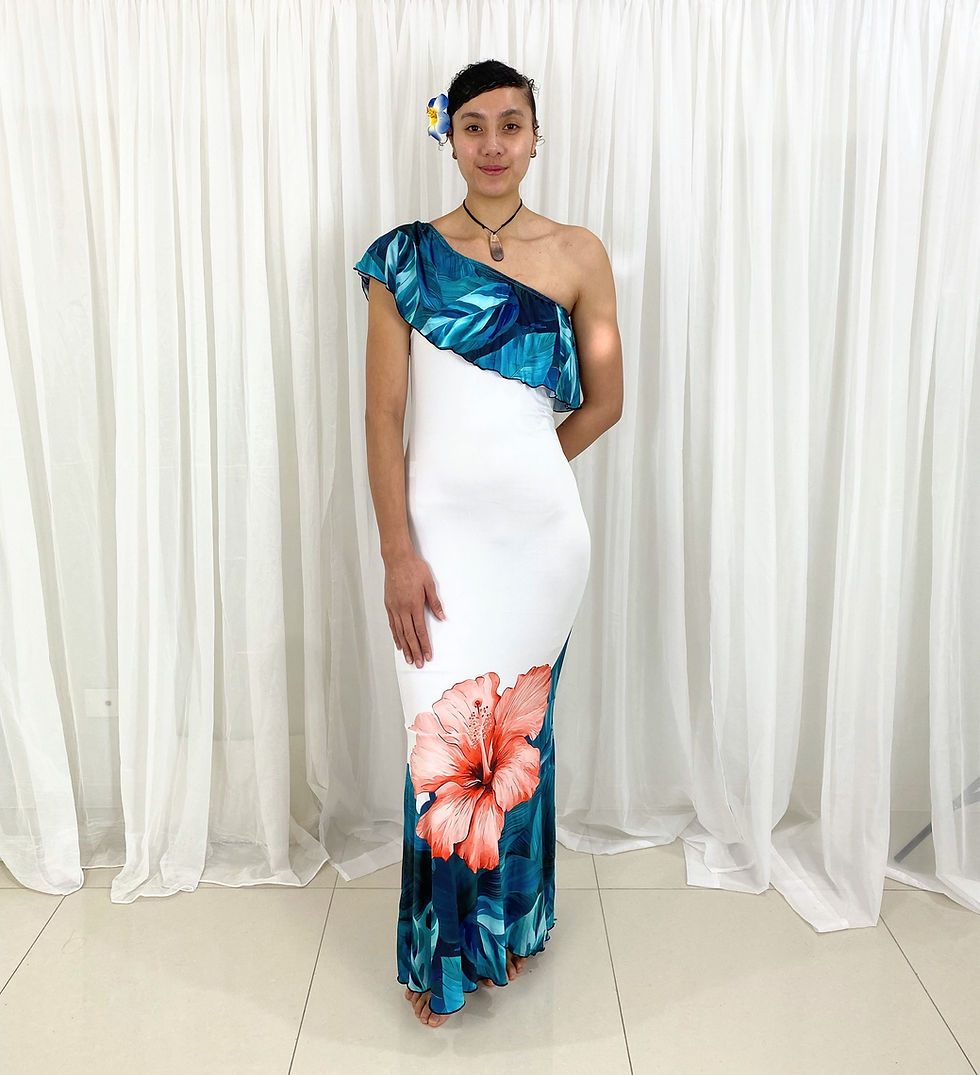 Thumbnail: Tiare Mermaid Dress - White